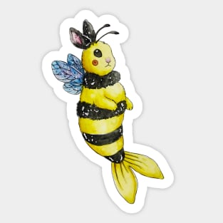 Bee Mermaid Bunny Sticker